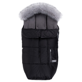 Футмуф Trend фліс чорний з опушкою (1842 FО) зима, 6-36 місяців 2