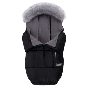 Футмуф Trend фліс чорний з опушкою (1842 FО) зима, 6-36 місяців