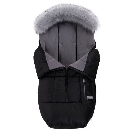 Футмуф Trend фліс чорний з опушкою (1842 FО) зима, 6-36 місяців