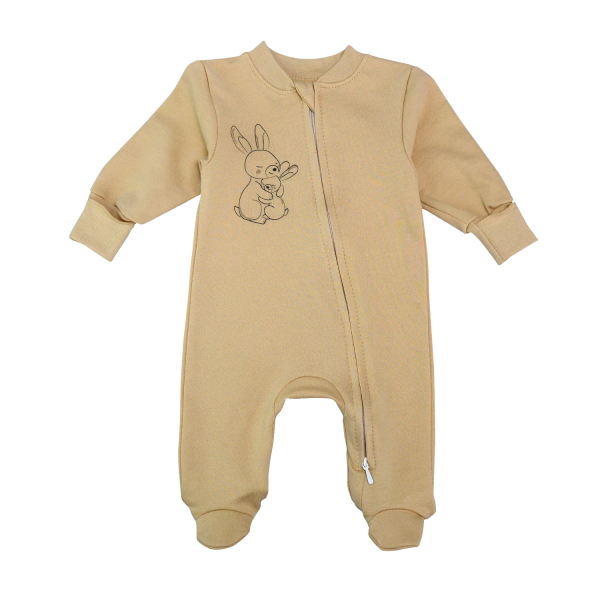 Чоловічок 257301 беж (футер) на блискавці