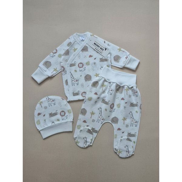 Комплект 13074 "Safari" (льоля, повзунки, шапка) футер