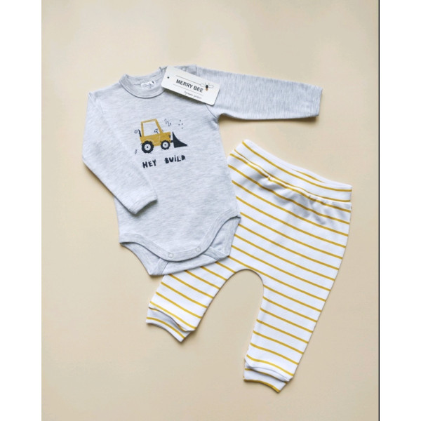 Комплект 12877 "Tractor" (боді, штанці) інтерлок