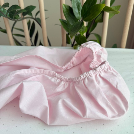 Простинка рожева в коляску (на резинці) 45х80см