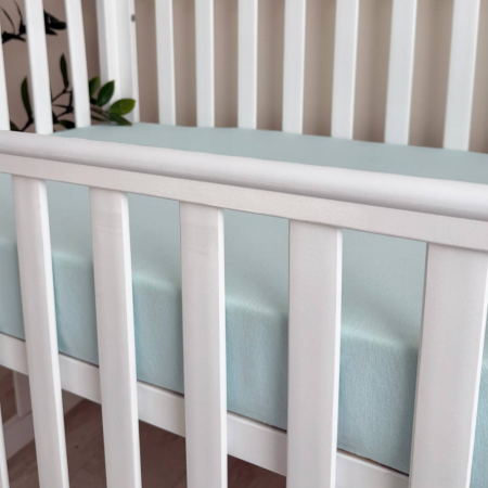 Простынь фланель мята (на резинке) 60х120см