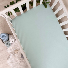 Простынь фланель мята (на резинке) 60х120см