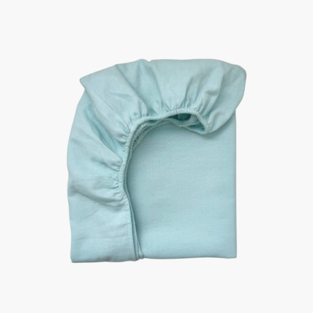 Простынь фланель мята (на резинке) 60х120см