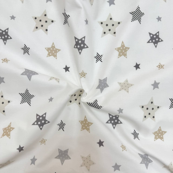 Непромокаюча пелюшка Stars беж (50 на 80 см) поплін/мембрана