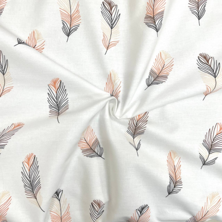 Непромокаюча пелюшка Перо пудра (50 на 80 см) поплін/мембрана