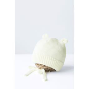 Демі шапочка Madoo молоко (в'язка на трикотажі)