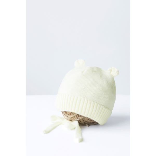 Демі шапочка Madoo молоко (в'язка на трикотажі)