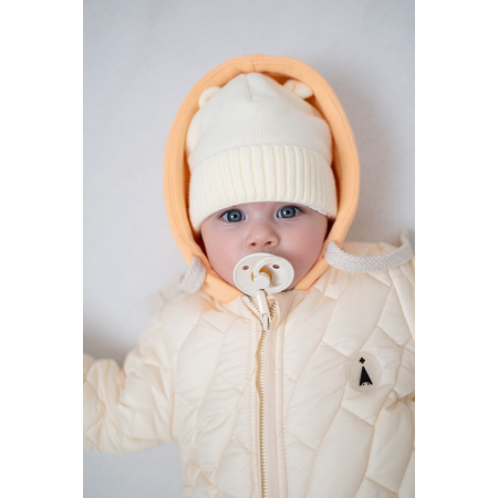 Демі шапочка Madoo молоко (в'язка на трикотажі)