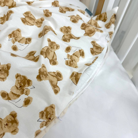 Плед-конверт ВЕДМЕДИКИ беж зі знімною ковдрою (з утеплювачем)