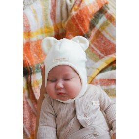 Шапочка Ted молоко (фліс на трикотажі) на липучці 2