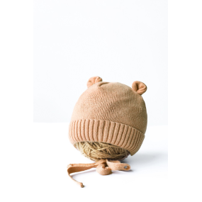 Демі шапочка Madoo коричнева (в'язка на трикотажі)