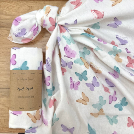 Пелюшка Метелики рож. фланель (100х80 см)