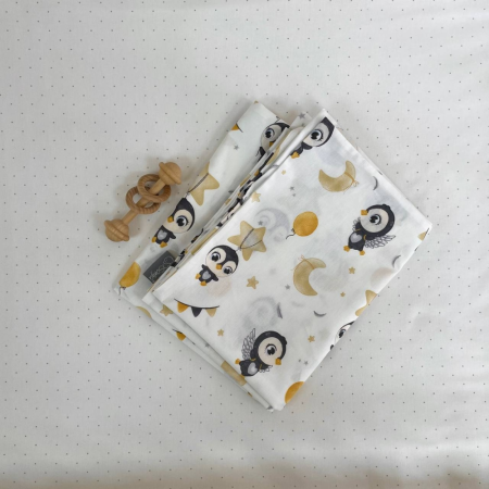 Підковдра Пінгвіни беж (90 х 110) поплін