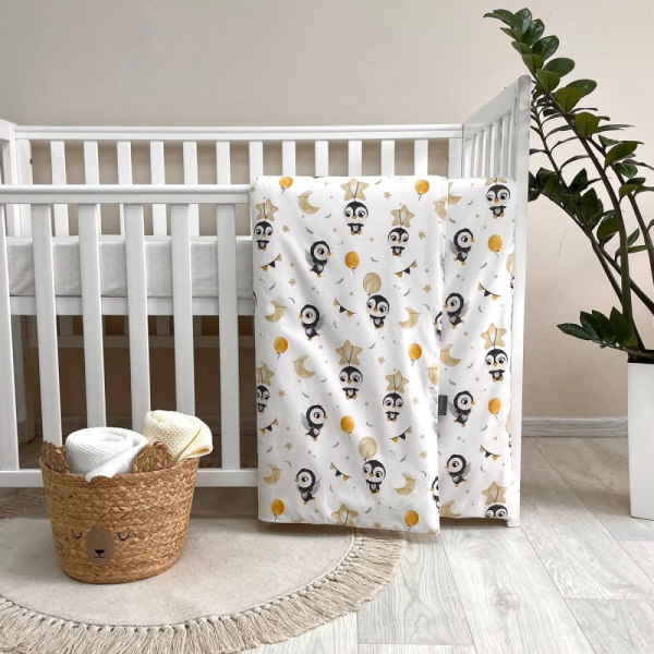 Підковдра Пінгвіни беж (90 х 110) поплін