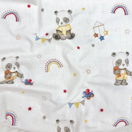 Пелюшка Панди бежеві фланель (100х80 см)