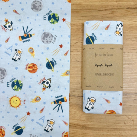 Пеленка бязь Космос блакитний (100х80 см)
