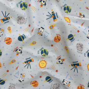 Пеленка бязь Космос блакитний (100х80 см) 2