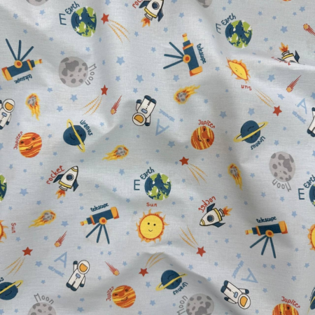 Пеленка бязь Космос блакитний (100х80 см)