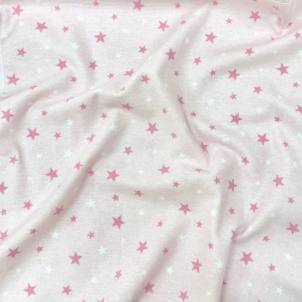Пеленка Зірки рож. на рожевому фланель (100х80 см)