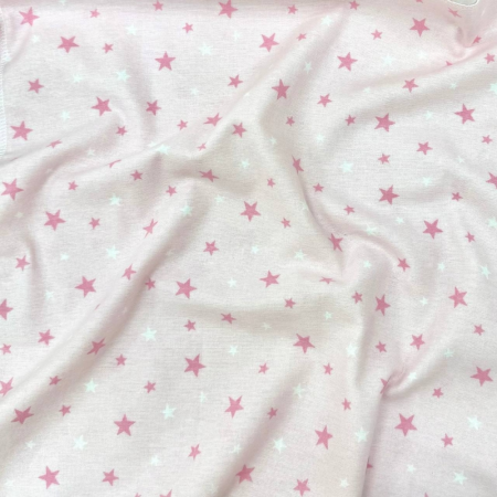 Пеленка Зірки рож. на рожевому фланель (100х80 см)