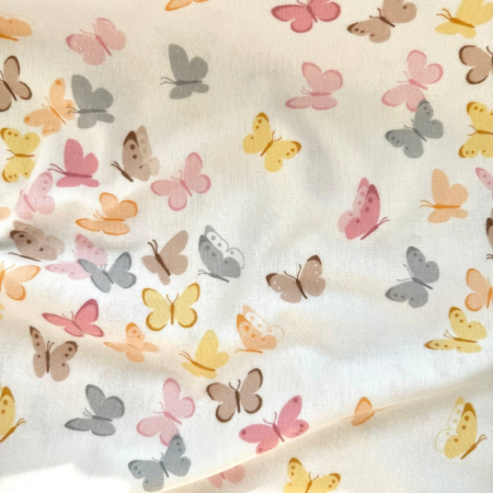 Пеленка Бабочки беж фланель (100х80 см)