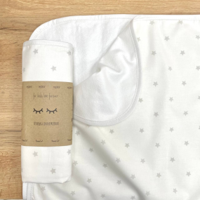 Непромокаюча пелюшка Зірка розсип сіра на біл. (50 на 80 см) 2