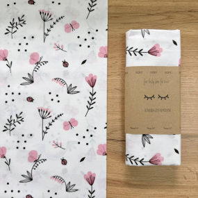 Пеленка бязь Гілочки пудра (100х80 см)