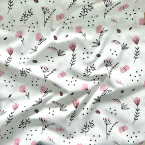 Пеленка бязь Гілочки пудра (100х80 см) 2