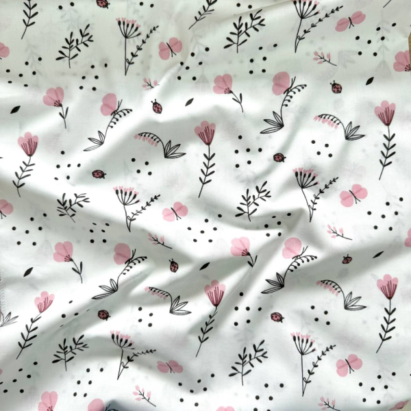 Пеленка бязь Гілочки пудра (100х80 см)