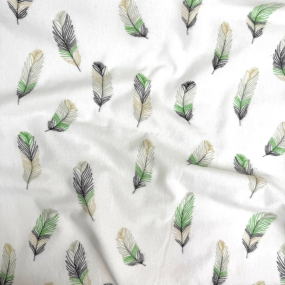 Пеленка Перо мята фланель (100х80 см)