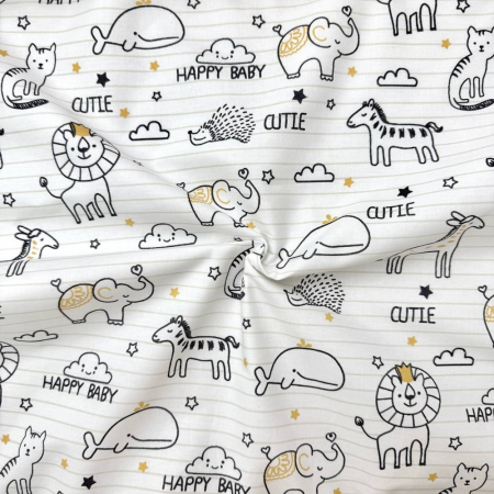 Непромокаюча пелюшка Baby animals жовта (50 на 80 см)