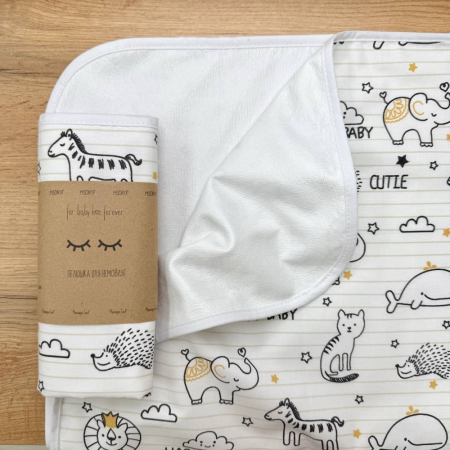 Непромокаюча пелюшка Baby animals жовта (50 на 80 см)