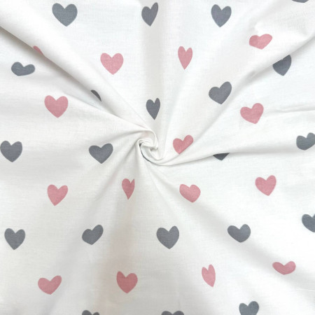 Непромокаюча пелюшка Сердечка пудра (50 на 80 см)