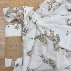 Пеленка Зайчики фланель (100х80 см) 2