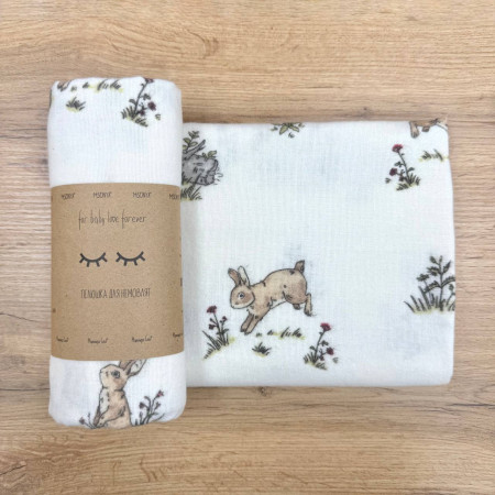 Пеленка Зайчики фланель (100х80 см)