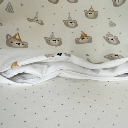 Змінна постіль - Ведмедики в ковпачках сірі (3 пр.) "Baby Mix"