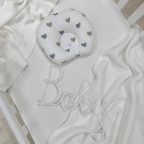 Подушка "Сердечки серые" ортопедическая