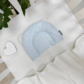 Подушка "Зірка розсип на блакитному" з вушками анатомічна