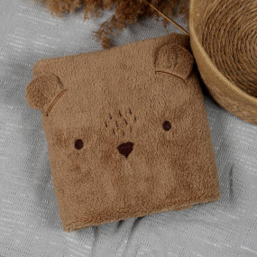 Пледик Тедді 551-929 беж (плюш/муслін) 80х90 см