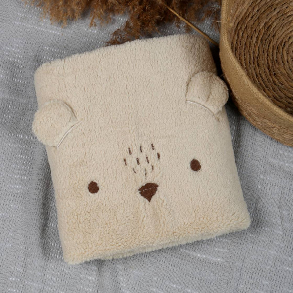 Пледик Тедді 551-929 св.беж (плюш/муслін) 80х90 см