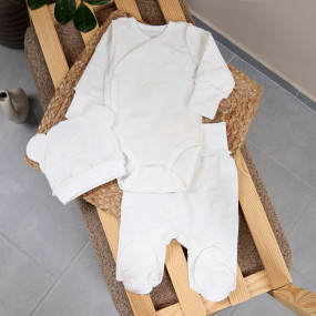 Комплект 561-934 Mickey молоко (боді, повзуни, шапочка)