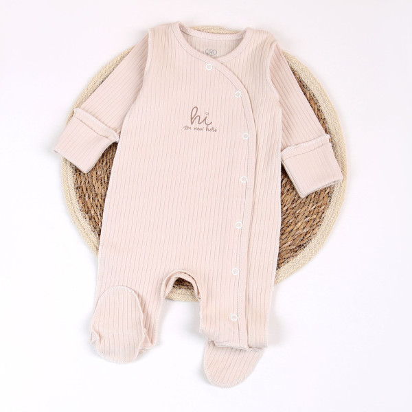 Чоловічок 567-106 беж з написом (в пологовий), рубчик