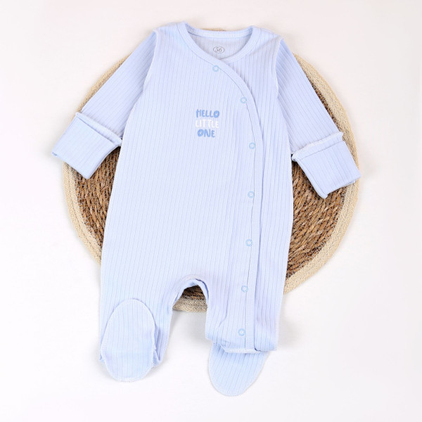 Чоловічок 567-106 блакитний з написом (в пологовий), рубчик