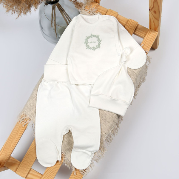 Комплект 224-132 Hello Baby молоко (зовнішні шви), футер теплий