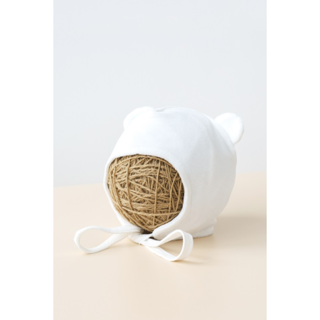 Демі шапочка Ari молоко (велюр на трикотажі)