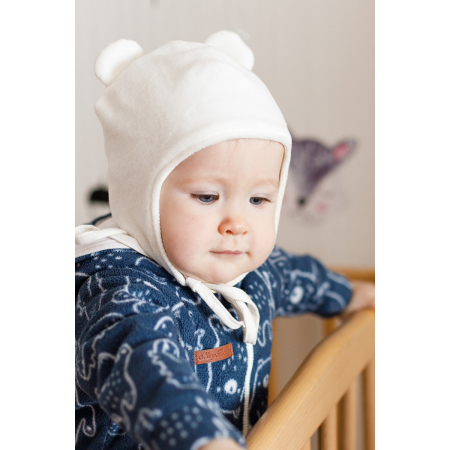 Демі шапочка Ari молоко (велюр на трикотажі)