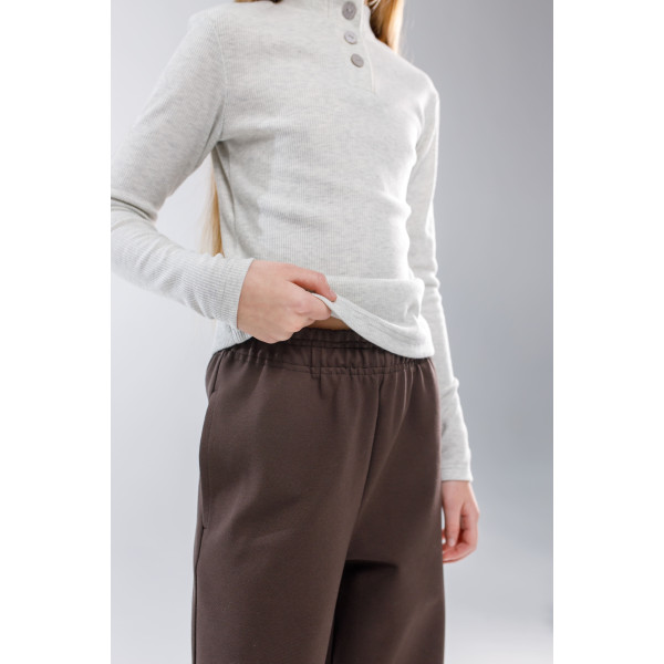 Джемпер АЛЕСІЯ сірий меланж (мустанг рубчик) ТМ NEWGEN